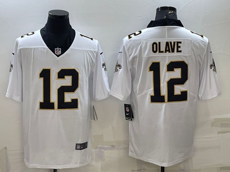 Men New Orleans Saints #12 Olave White 2022 Vapor Untouchable Limited Nike NFL Jersey